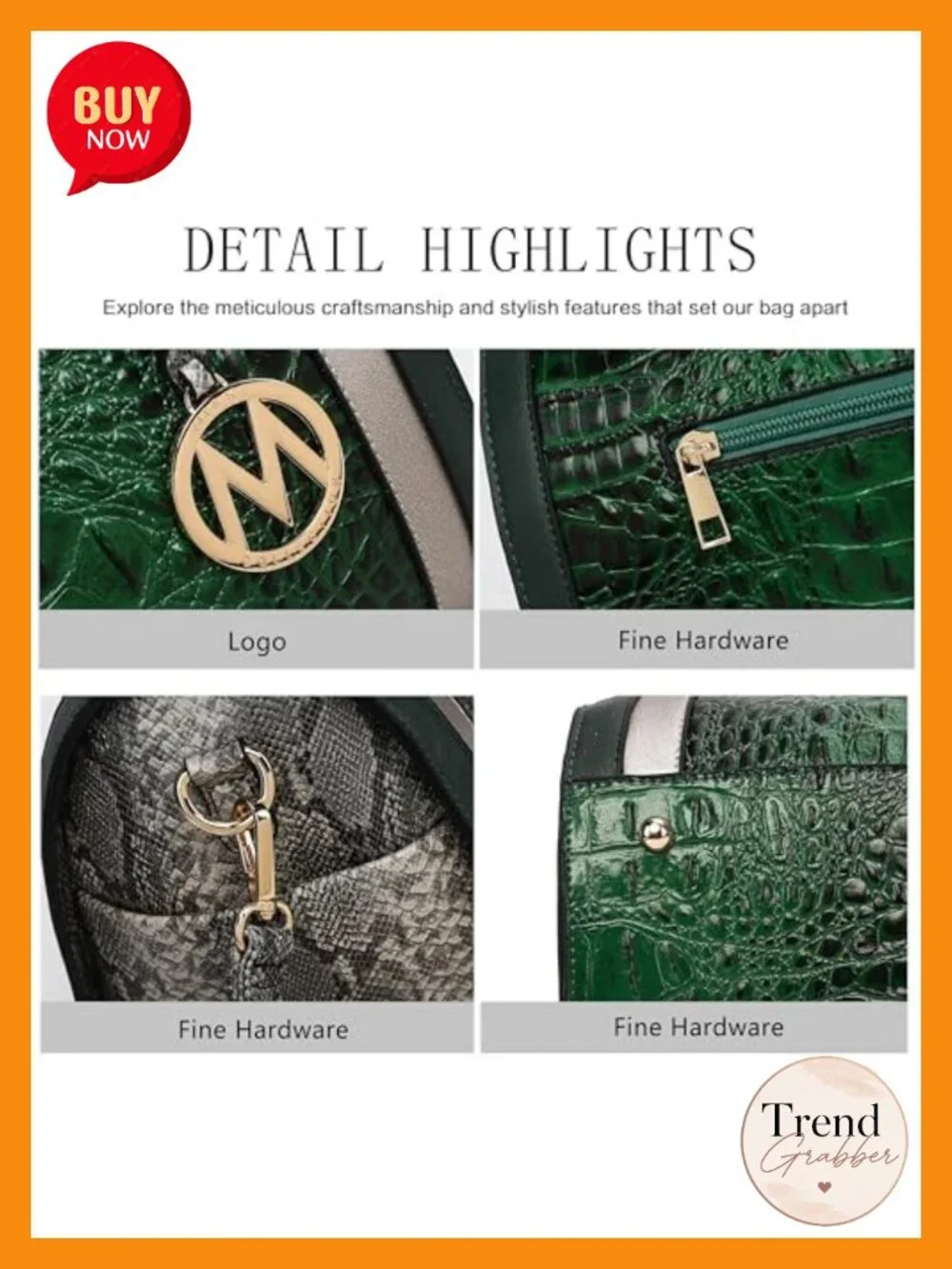 Vegan Leather Croc Embossed Satchel Crossbody Bag Women